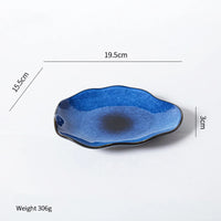 Assiette ceramique style nordique forme coquillage irreguliere cuisine