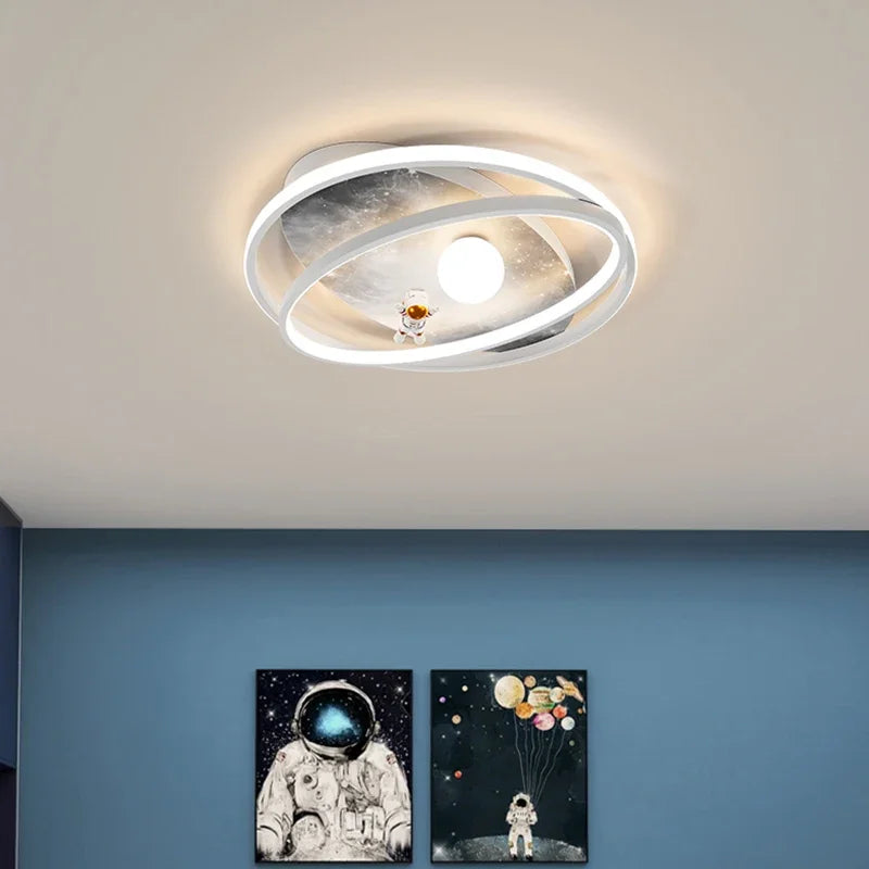 plafonnier astronaute moderne pour chambre d'enfants - vue 2 sur 7