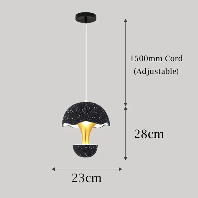 suspension créative champignon en ciment pour restaurant café bar