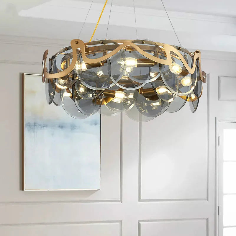 lustre nordique doré suspension créative pour hôtel - vue 4 sur 14