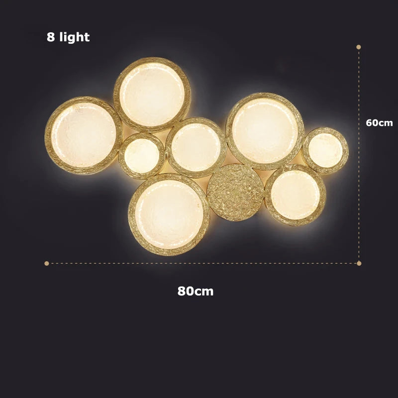 applique murale led en cuivre avec miroir magique décoratif