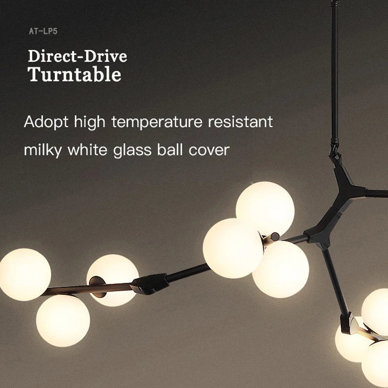 lustre moderne en verre pour décoration intérieure élégante - vue 11 sur 12