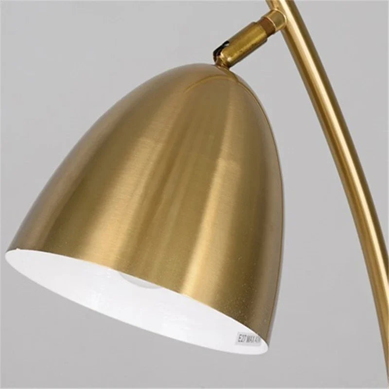 lampe sur pied nordique design en fer et marbre - vue 6 sur 10