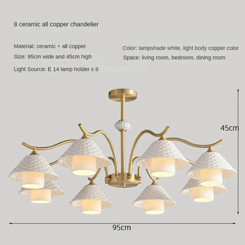 lampe de bureau en céramique et cuivre design moderne angle réglable - vue 11 sur 12