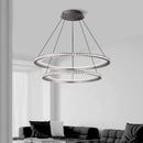 lustre moderne en suspension avec éclairage led intérieur
