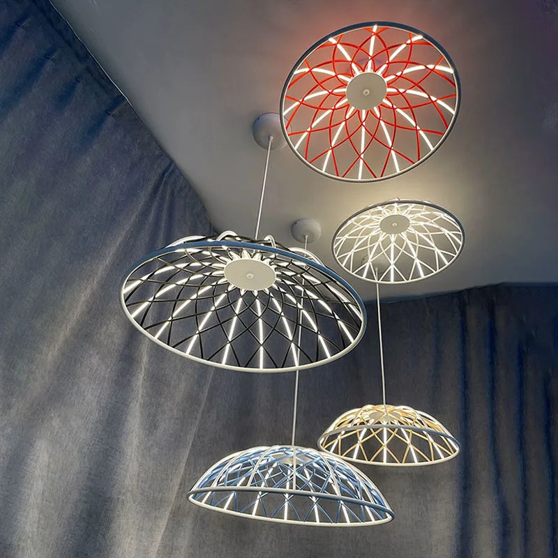 plafonnier moderne en corde tressée pour décoration intérieure - vue 3 sur 10