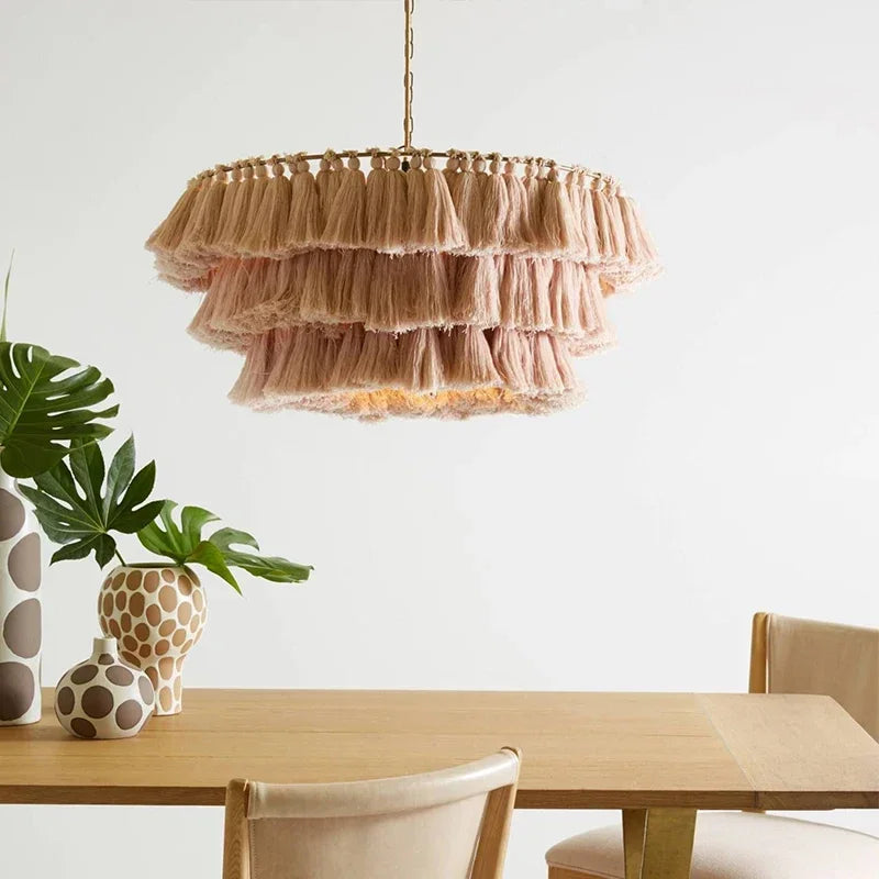 lustre bohème vintage tissé créatif pour intérieur élégant - vue 4 sur 26