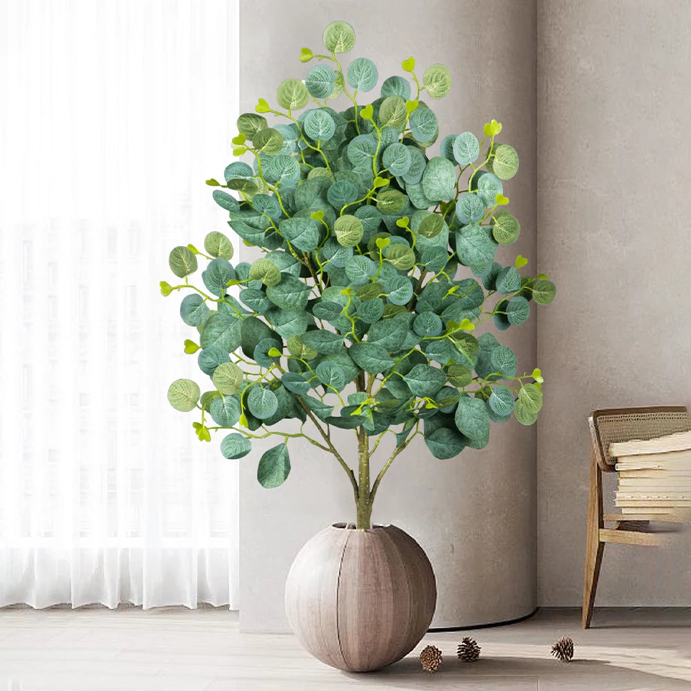 plantes d'eucalyptus artificielles pour décoration intérieure et extérieure - vue 7 sur 9