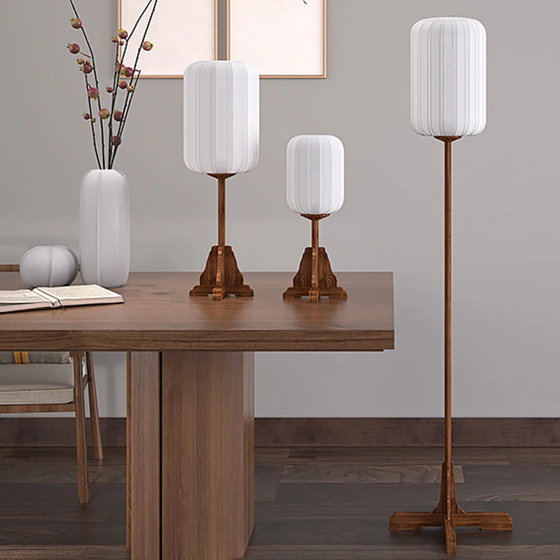 lampadaire classique en bois pour décoration intérieure moderne - vue 4 sur 9