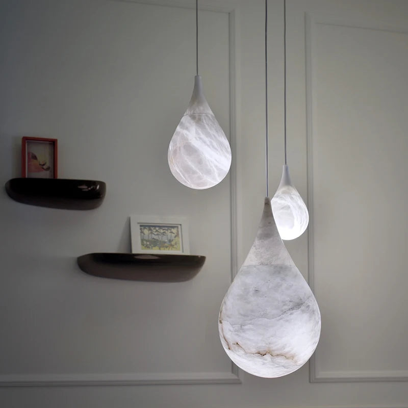 suspension moderne marbre Led luxe Restaurant lustre décor à la maison Lustres salle à manger suspension - vue 5 sur 25