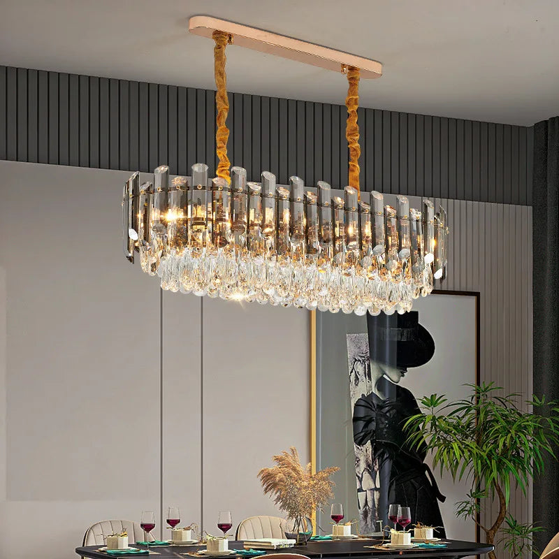 lustre k9 en cristal moderne pour éclairage intérieur - vue 7 sur 13