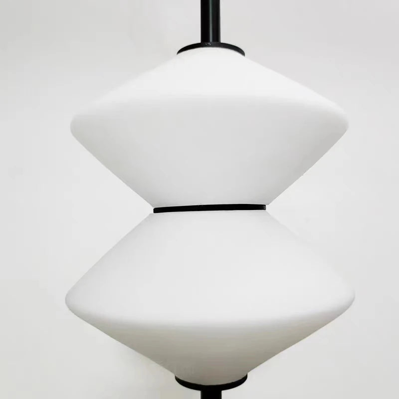 Suspension LED en verre blanc moderne - vue 7 sur 10