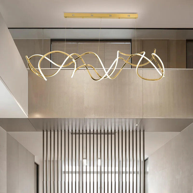 lampe de luxe à suspension irrégulière post moderne led - vue 4 sur 6