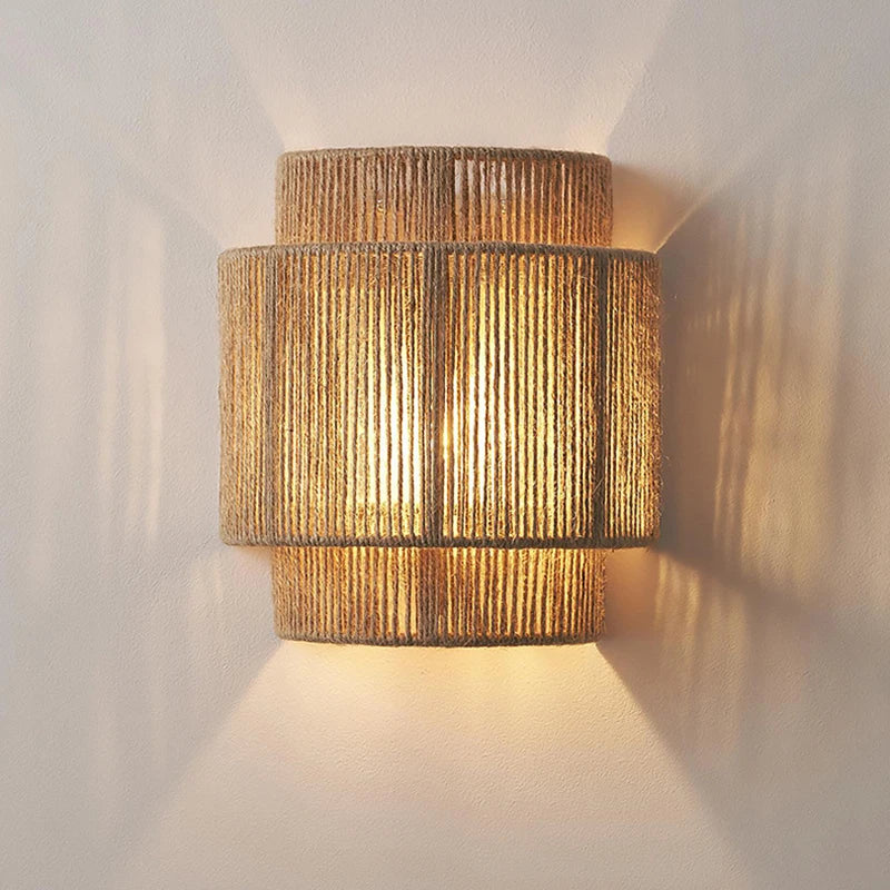 applique murale en corde de chanvre pour hôtel art déco créative - vue 2 sur 7