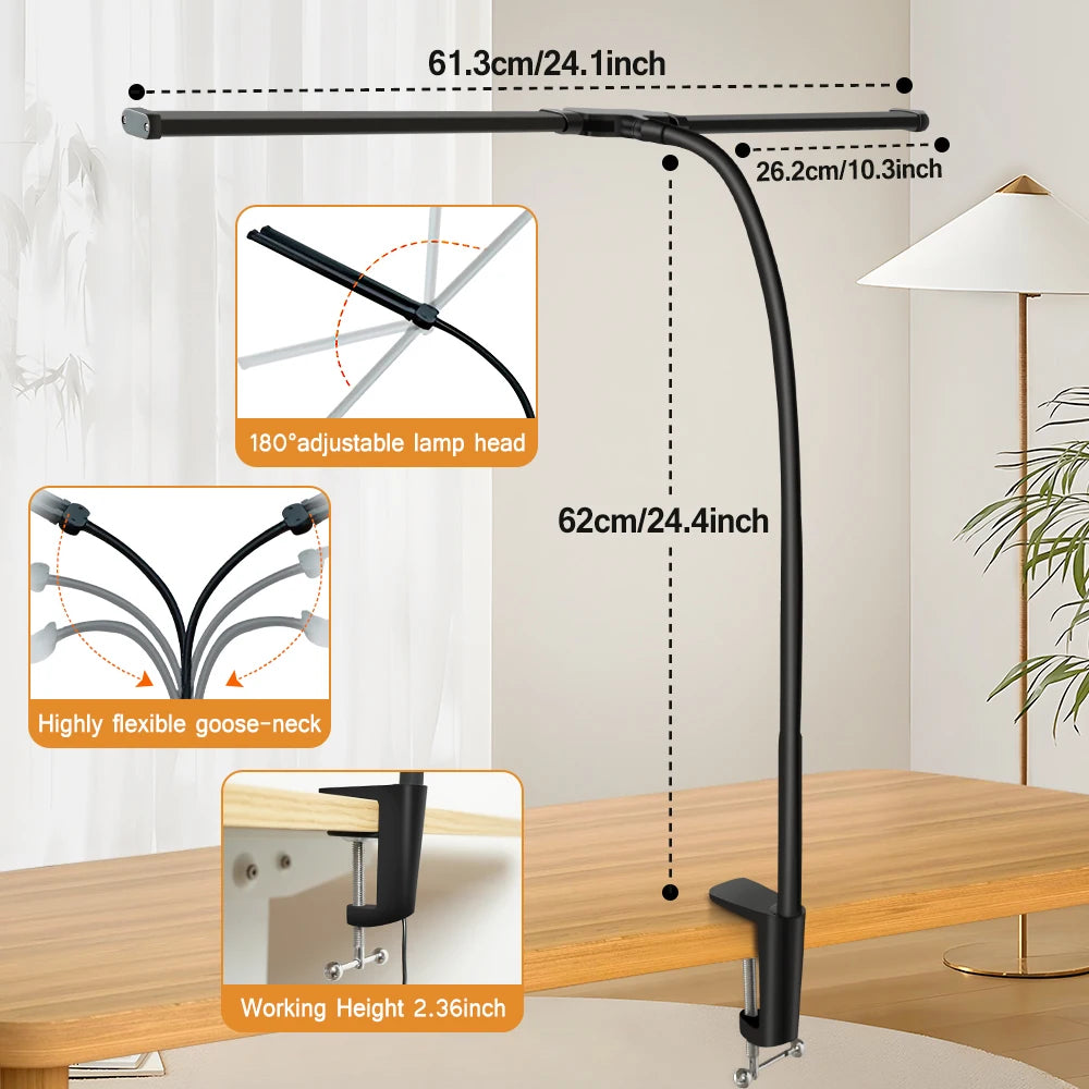 Lampes de bureau Led à Double tête - vue 4 sur 7