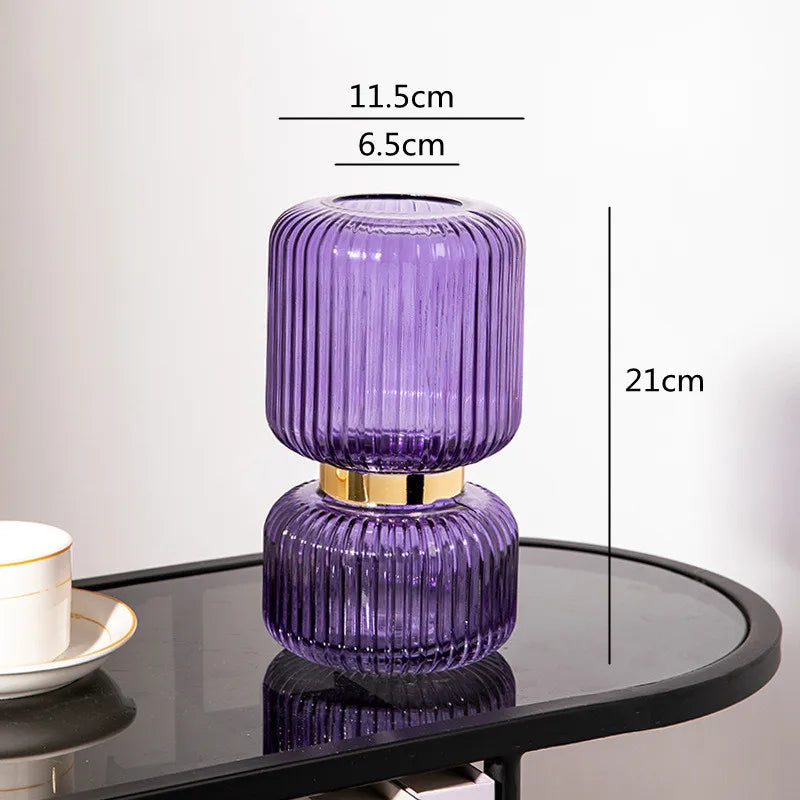 vase en verre transparent pour fleurs et décoration hydroponique - vue 8 sur 10
