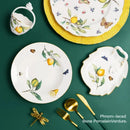 Assiette ceramique motif citron style europeen cuisine
