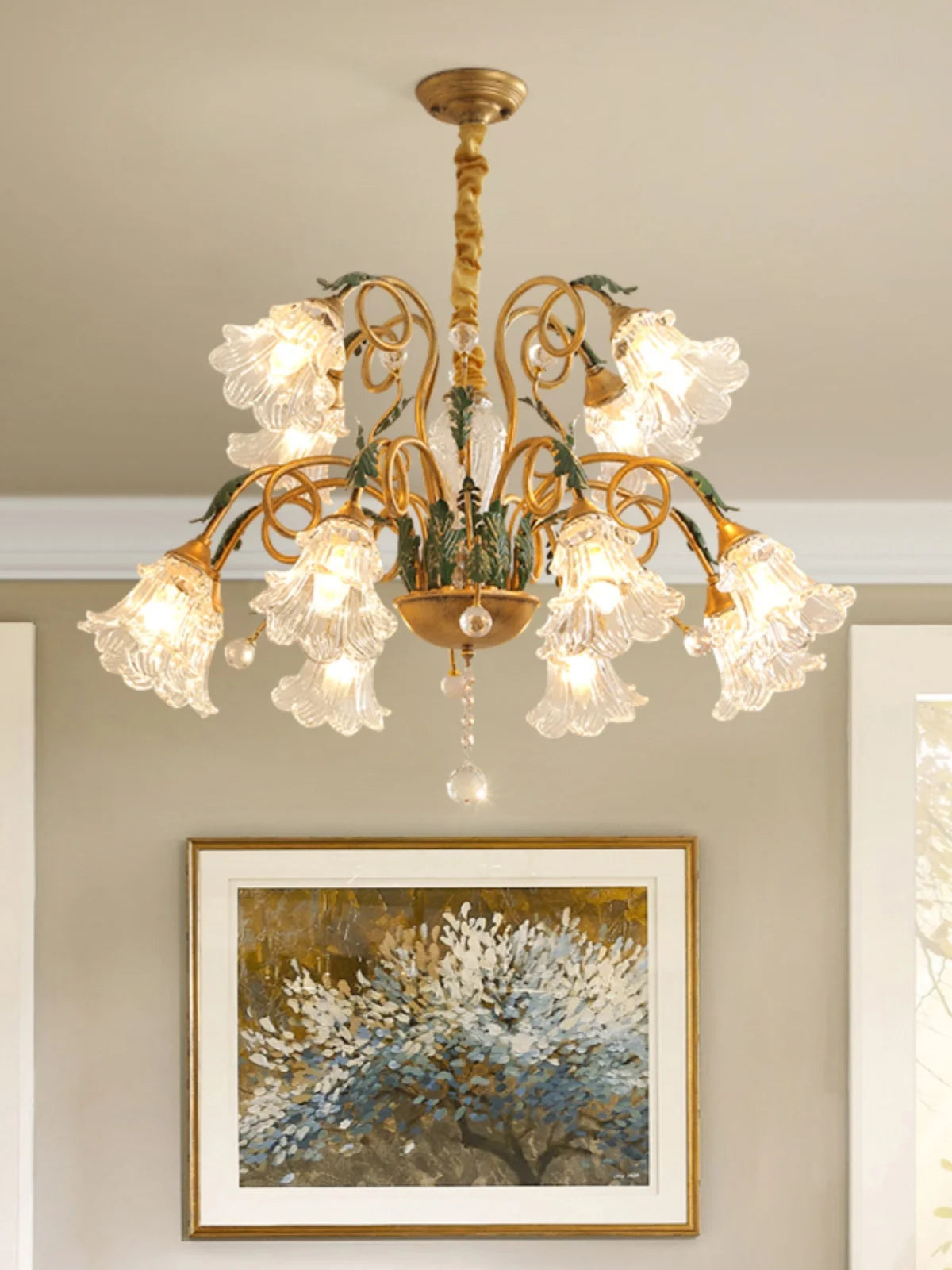 lustre en cristal rustique pour éclairage intérieur industriel - vue 6 sur 9