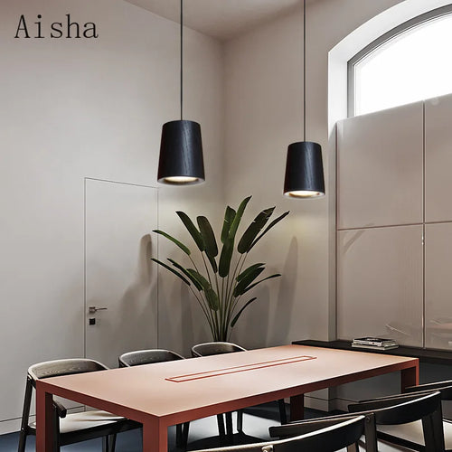 suspension en bois de frêne pour décoration moderne et chaleureuse