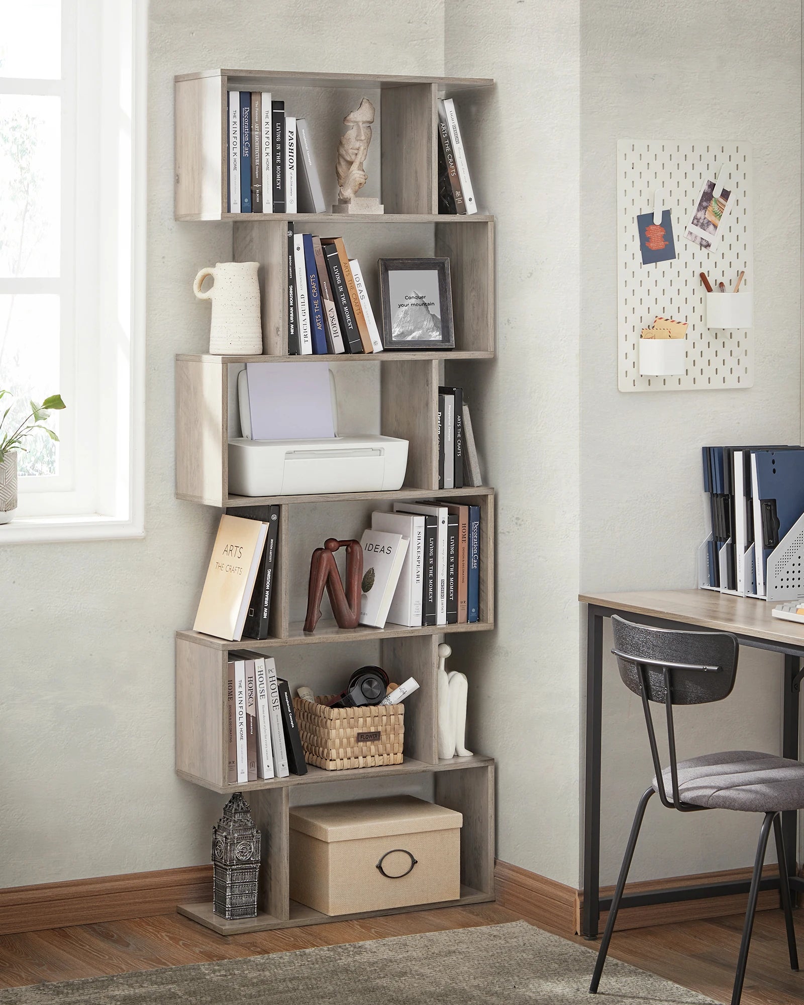 étagère autoportante moderne à 6 niveaux pour bureau - vue 5 sur 8