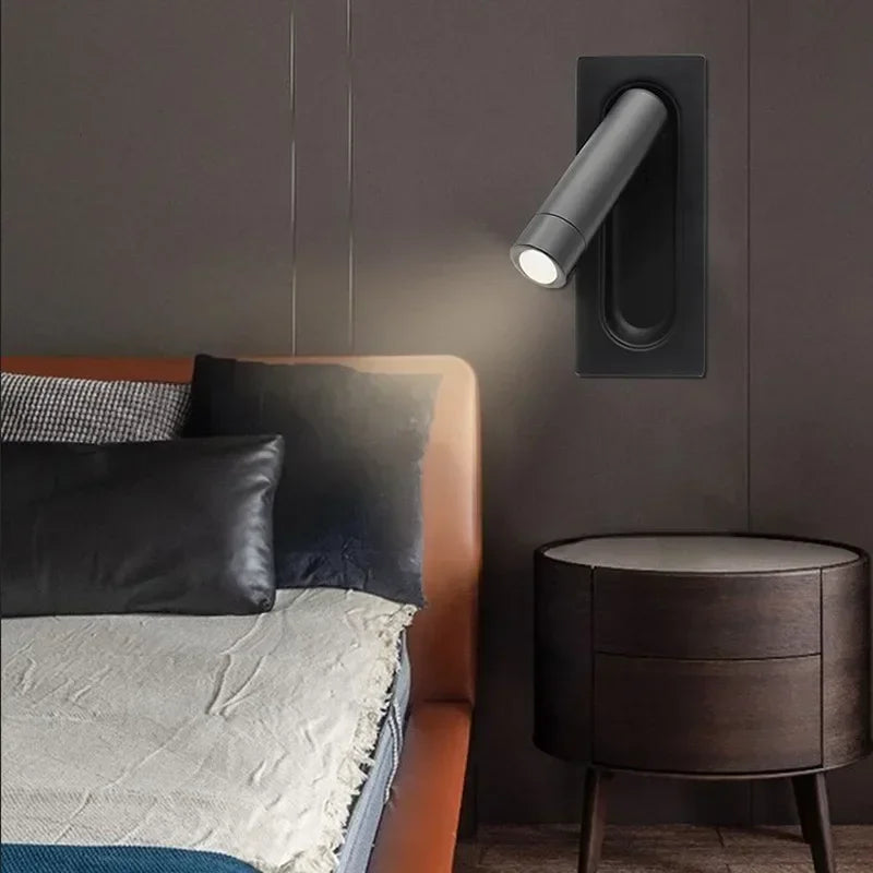 Applique murale LED lampe liseuse chambre rotatif mur rotatif lumières salon à côté de la lampe - vue 3 sur 10