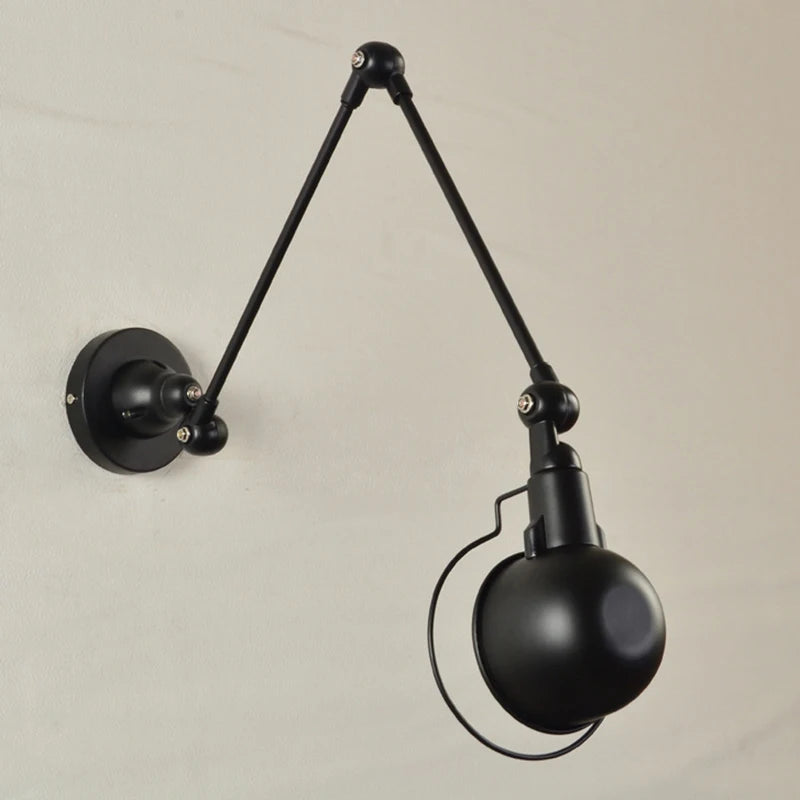 Nordique rétro réglable Joint Long bras applique créative intérieur chambre chevet бра décor à la maison fer applique murale moderne luminaria - vue 6 sur 8