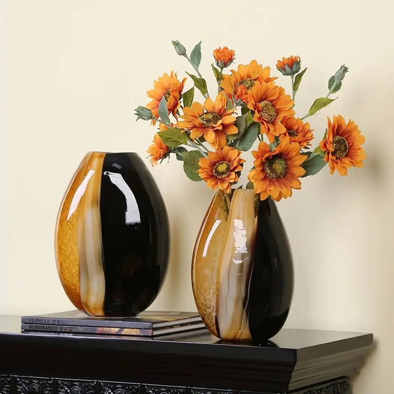 vase en verre moderne décoration artistique pour fleurs hydroponiques - vue 4 sur 7