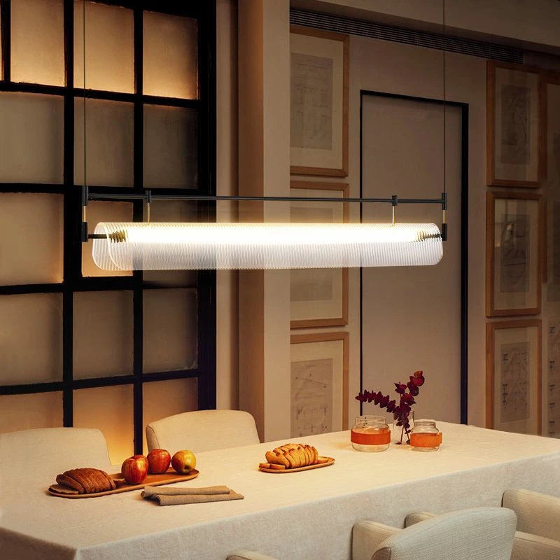 suspension minimalistes italiennes en acrylique led modernes - vue 4 sur 18