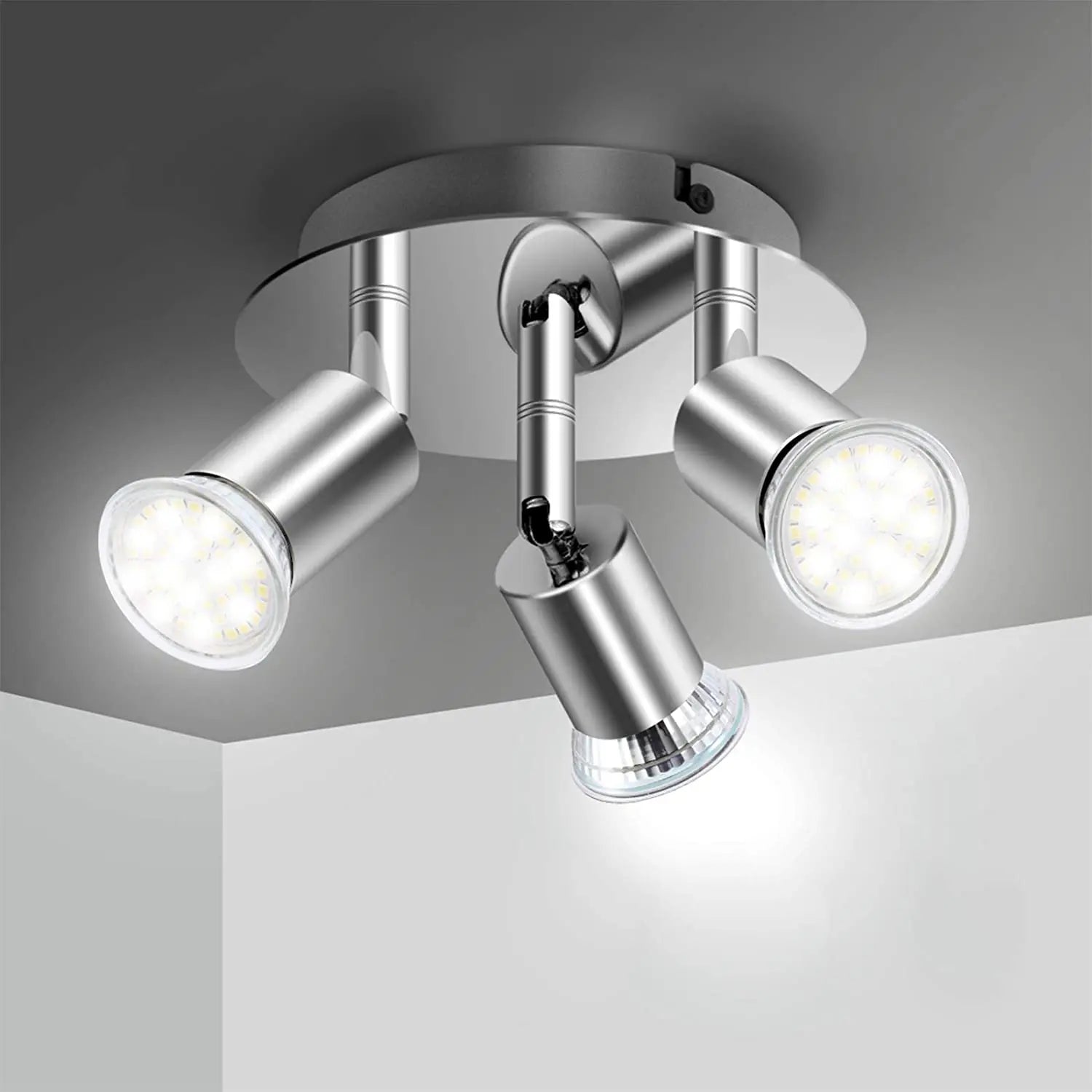 projecteur rotatif monté en surface moderne downlight sur rail - vue 7 sur 9