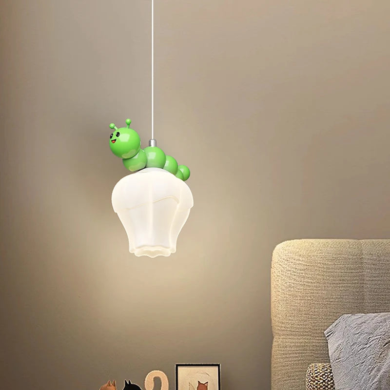 lustre enfant moderne dessin animé chenille planète créatif - vue 4 sur 12