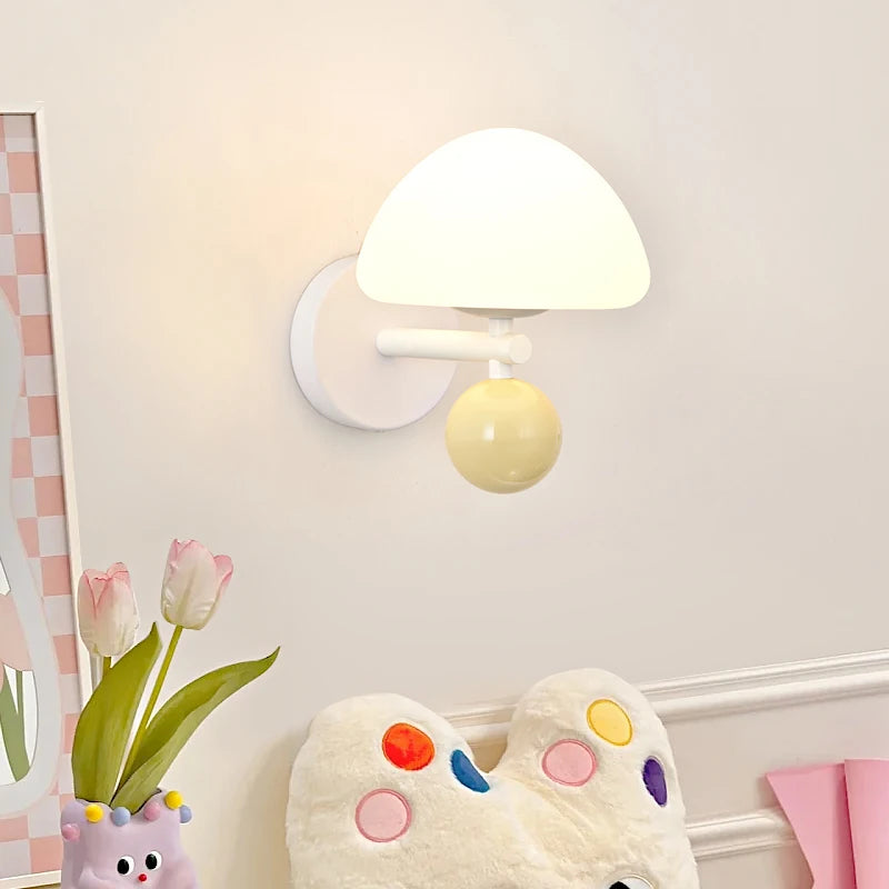 applique murale led en forme de champignon nordiques pour ambiance créative