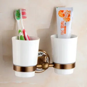ensembles daccessoires en laiton massif pour salle de bain rétro - vue 17 sur 20