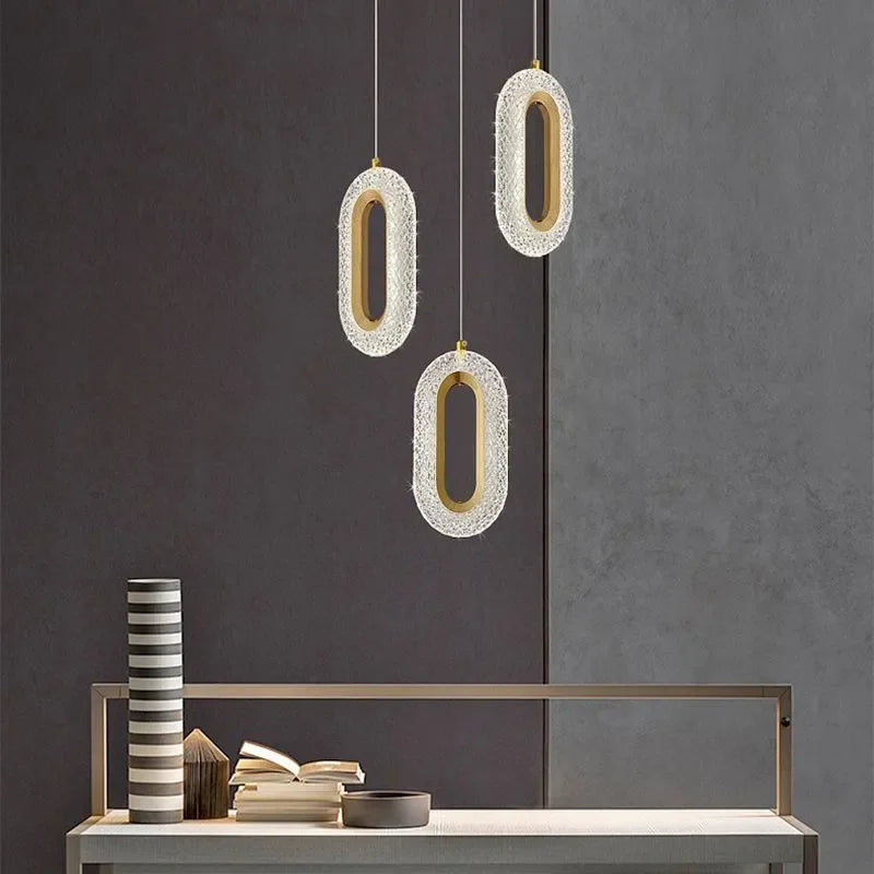 Nordique luxe cristal suspension chambre salon chevet lustre lampe Foyer hôtel Restaurant bureau escalier suspension éclairage - vue 3 sur 17
