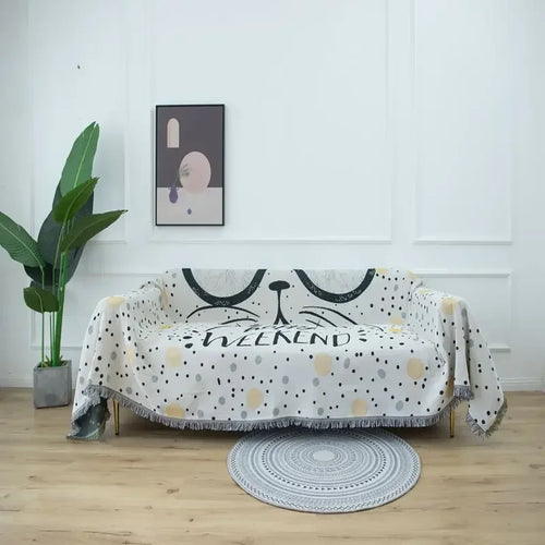 Plaid géométrique style nordique multifonction salon chambre