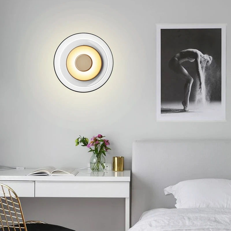 Applique murale intérieure nordique moderne en verre Led bol éclairage salon chevet applique murale couloir escaliers allée balcon décor lampes - vue 5 sur 9