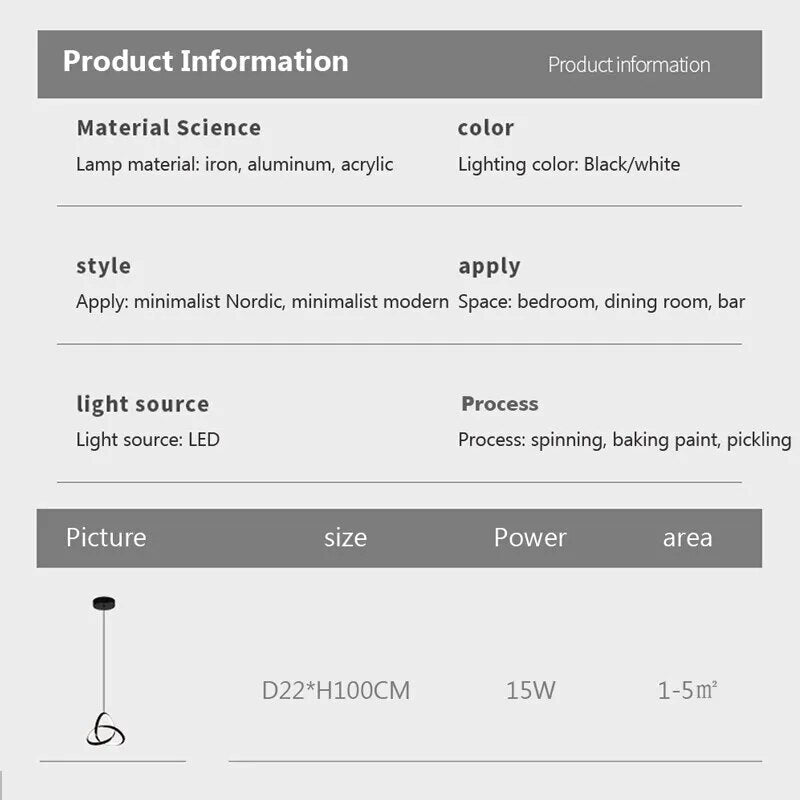 Suspension LED au design moderne