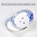 Assiettes porcelaine style chinois motif floral poisson