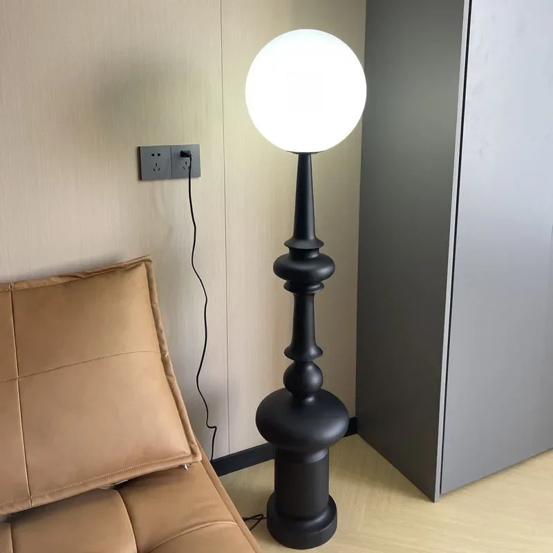 lampadaire colonne romaine vintage en résine design italien lumineux - vue 6 sur 7