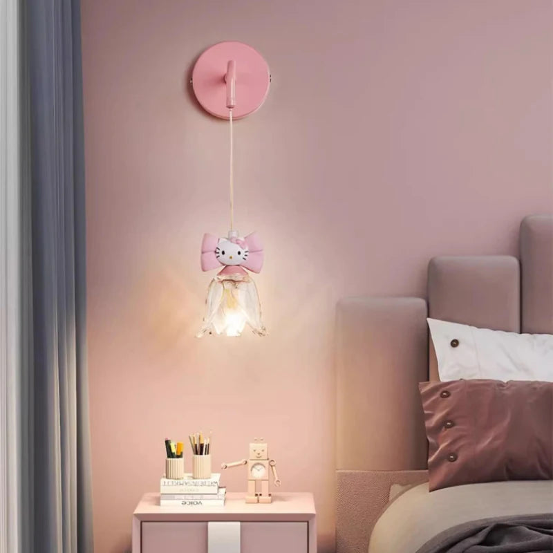 lampe de chevet chaton mignon pour chambre d'enfant décorative - vue 5 sur 7