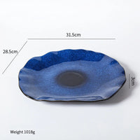 assiette plate céramique japonaise forme irrégulière style coquillage