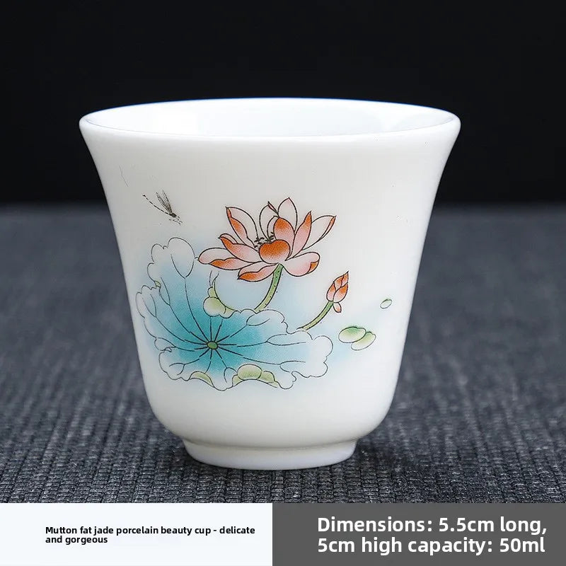 Tasse de thé céramique style chinois peinte main