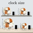 horloge murale moderne en bois motif abstrait silencieuse décorative