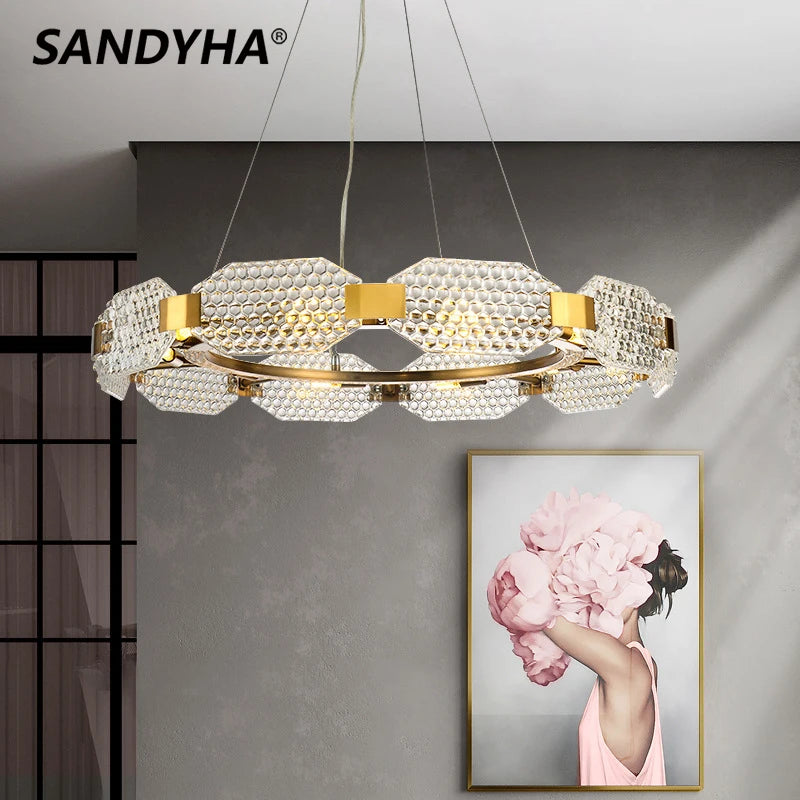 lustre moderne en verre créatif pour décoration intérieure - vue 2 sur 9