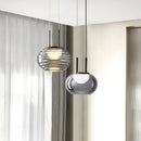 Suspension en verre gris fumé