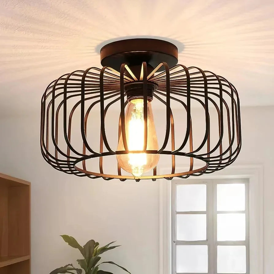 simple cage à oiseaux plafonnier luminaire décoratif