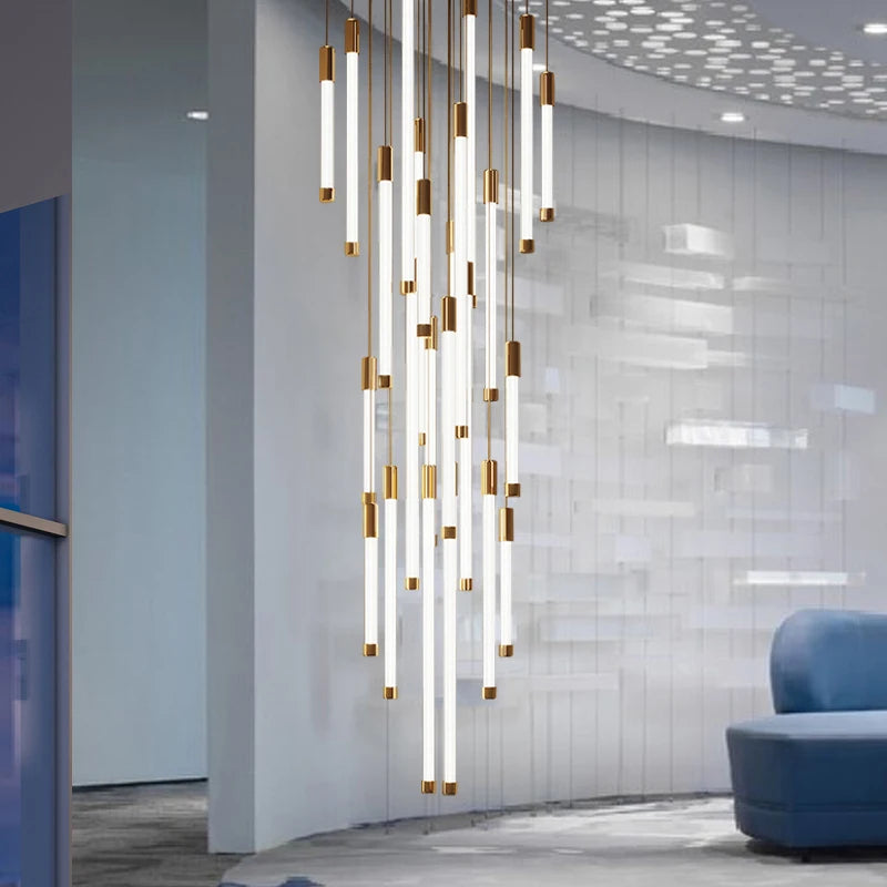 lustre led moderne de luxe pour décoration duplex grenier restaurant