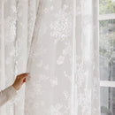 Voilage tulle motif papillons pour chambre fille salon
