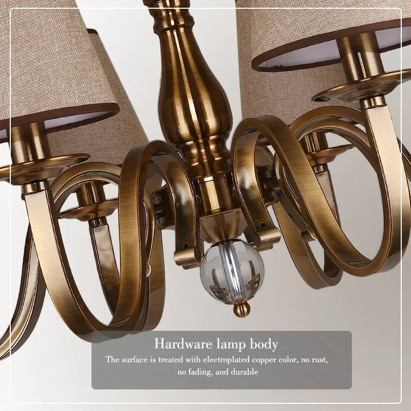 lustre led classique américain pour une décoration rustique élégante - vue 7 sur 15