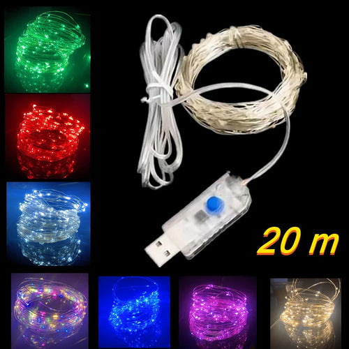 guirlande lumineuse led usb étanche pour décorations de fête