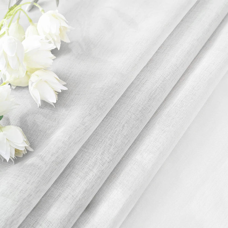 Voilage effet lin extra long pour grandes fenêtres